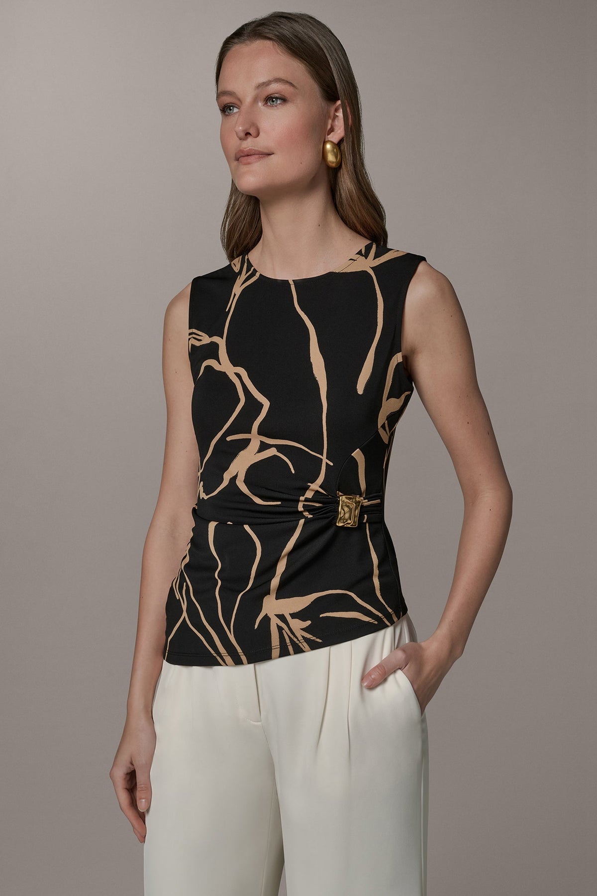Donna Karan ASYMMETRIC KNIT TOP