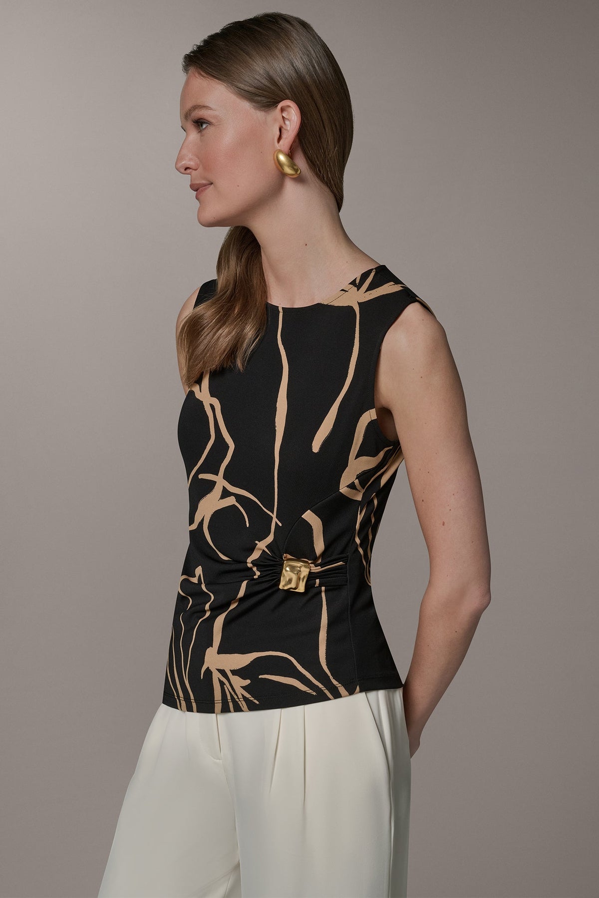 Donna Karan ASYMMETRIC KNIT TOP