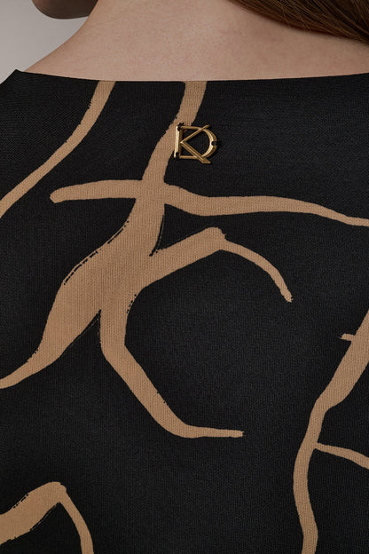 Donna Karan ASYMMETRIC KNIT TOP