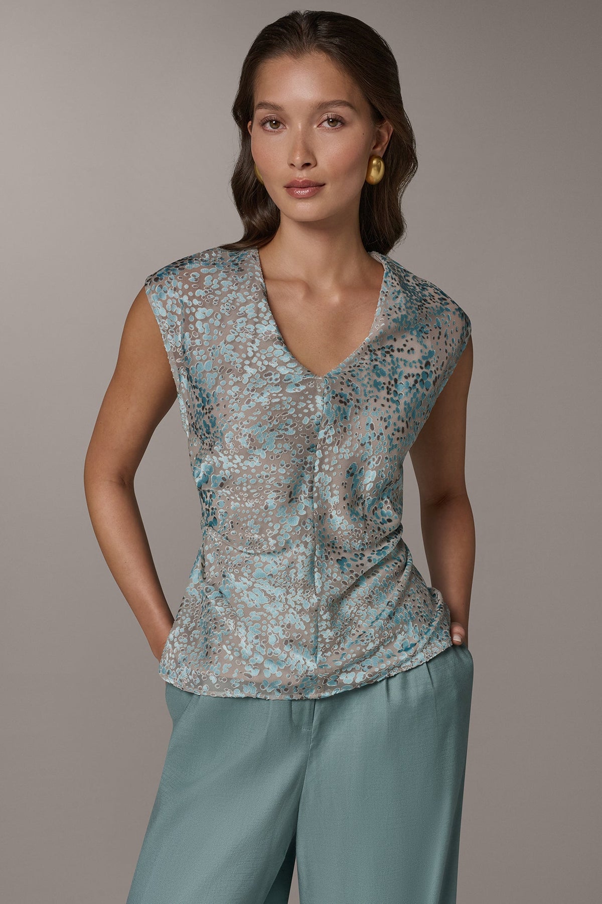 Donna Karan DOT BURNOUT TOP