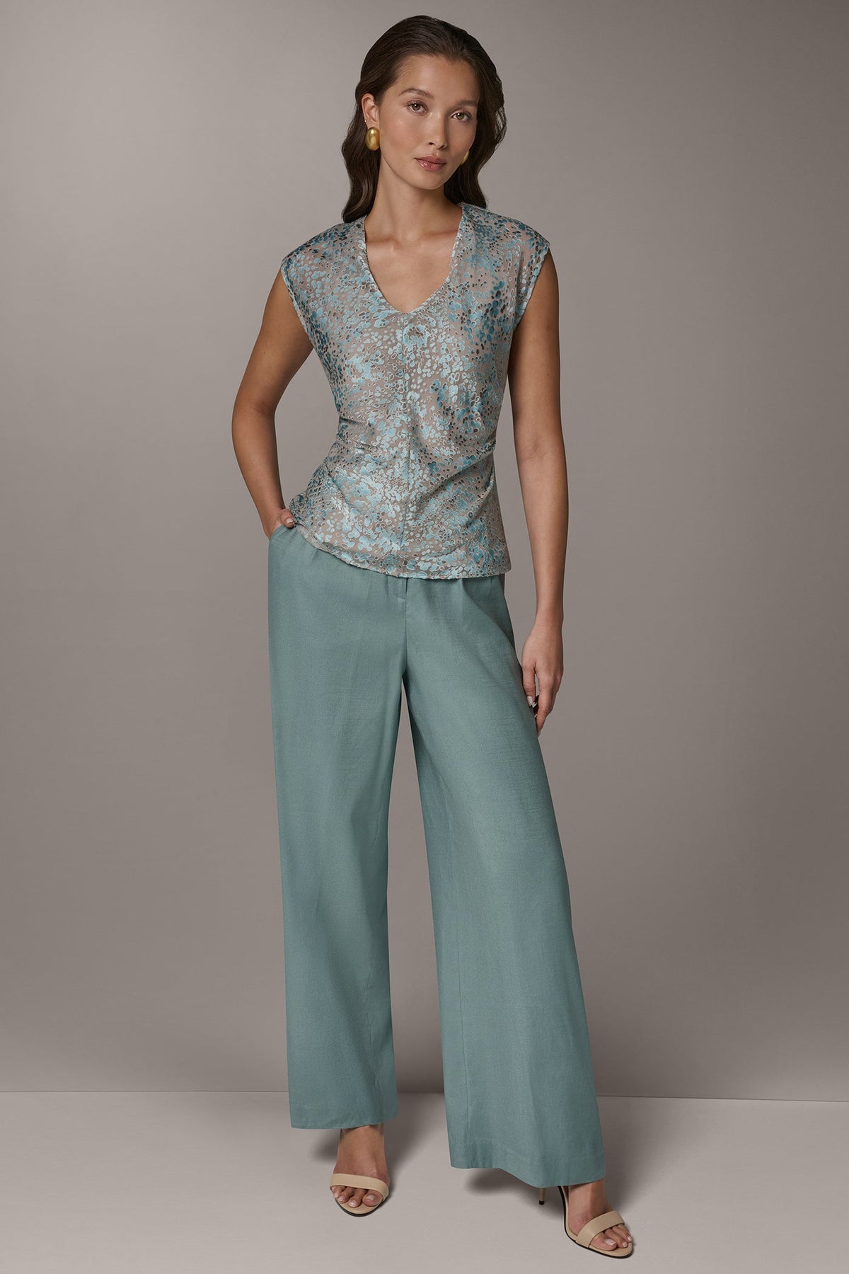 Donna Karan DOT BURNOUT TOP