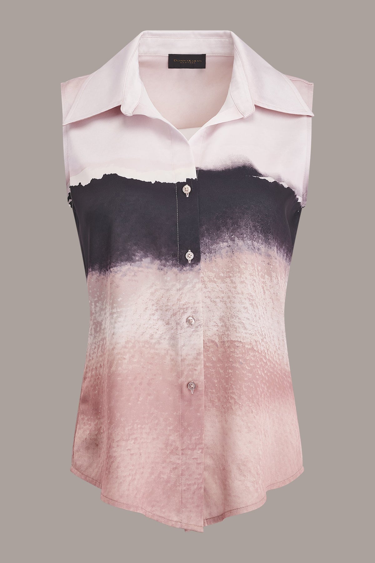 Donna Karan SLEEVELESS HIGH-LOW BLOUSE