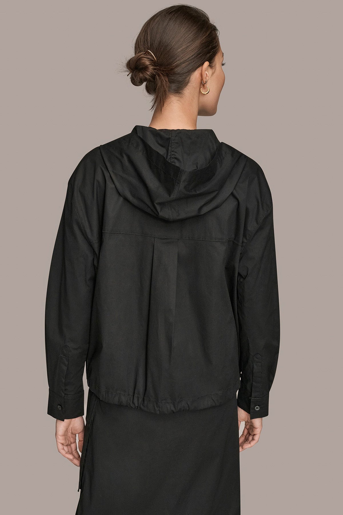 Donna Karan HOODED BUTTON-DOWN SHIRT