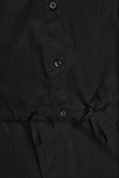 Donna Karan HOODED BUTTON-DOWN SHIRT