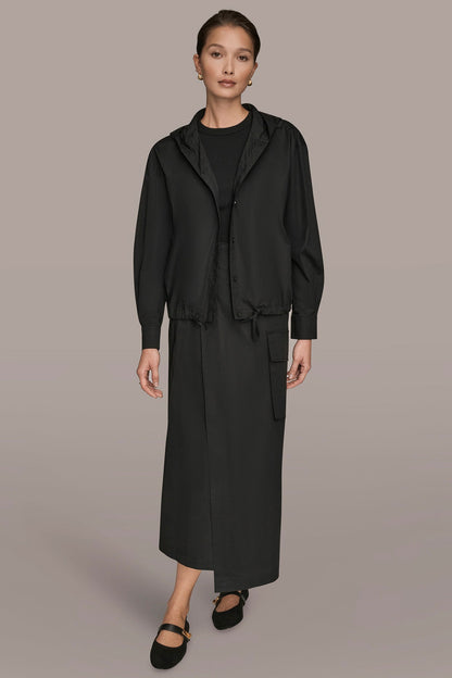 Donna Karan HOODED BUTTON-DOWN SHIRT
