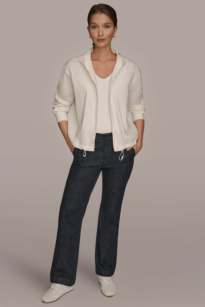 Donna Karan HOODED BUTTON-DOWN SHIRT
