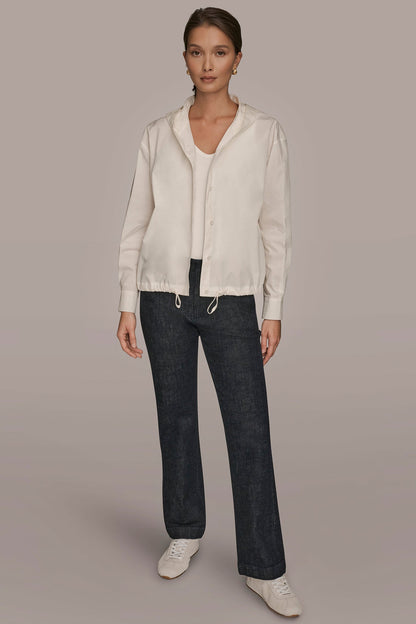 Donna Karan HOODED BUTTON-DOWN SHIRT