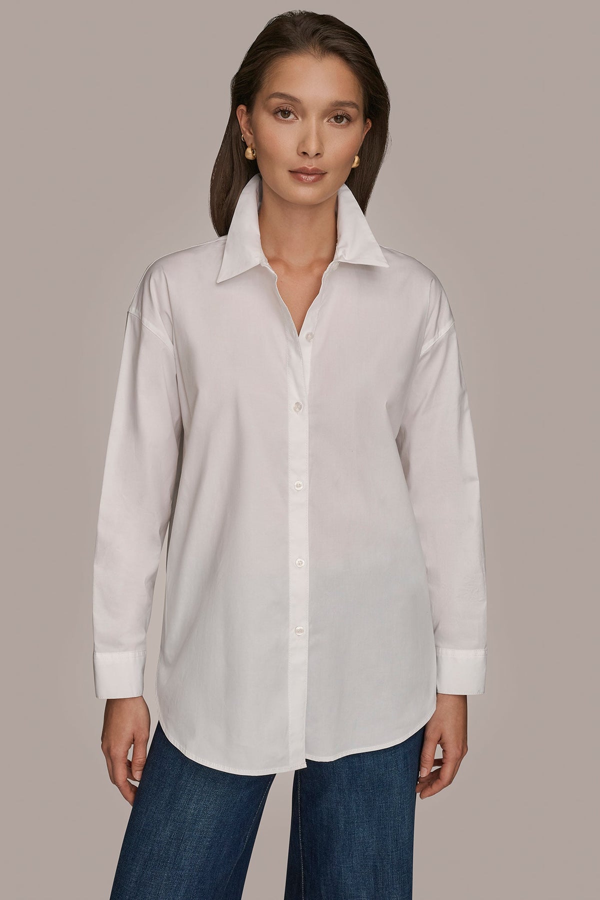 Donna Karan COTTON-POPLIN SHIRT