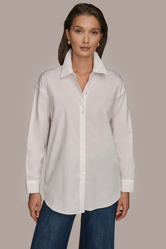 Donna Karan COTTON-POPLIN SHIRT