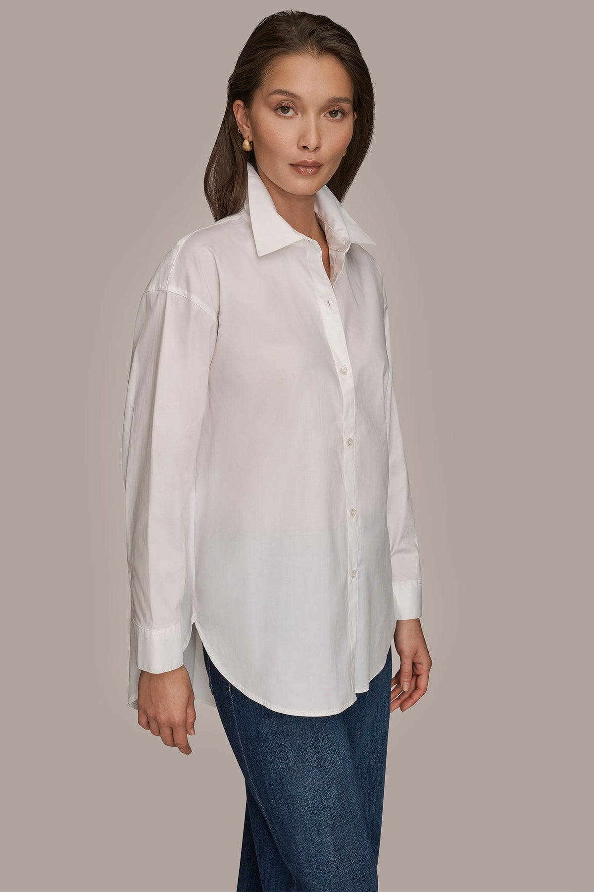 Donna Karan COTTON-POPLIN SHIRT