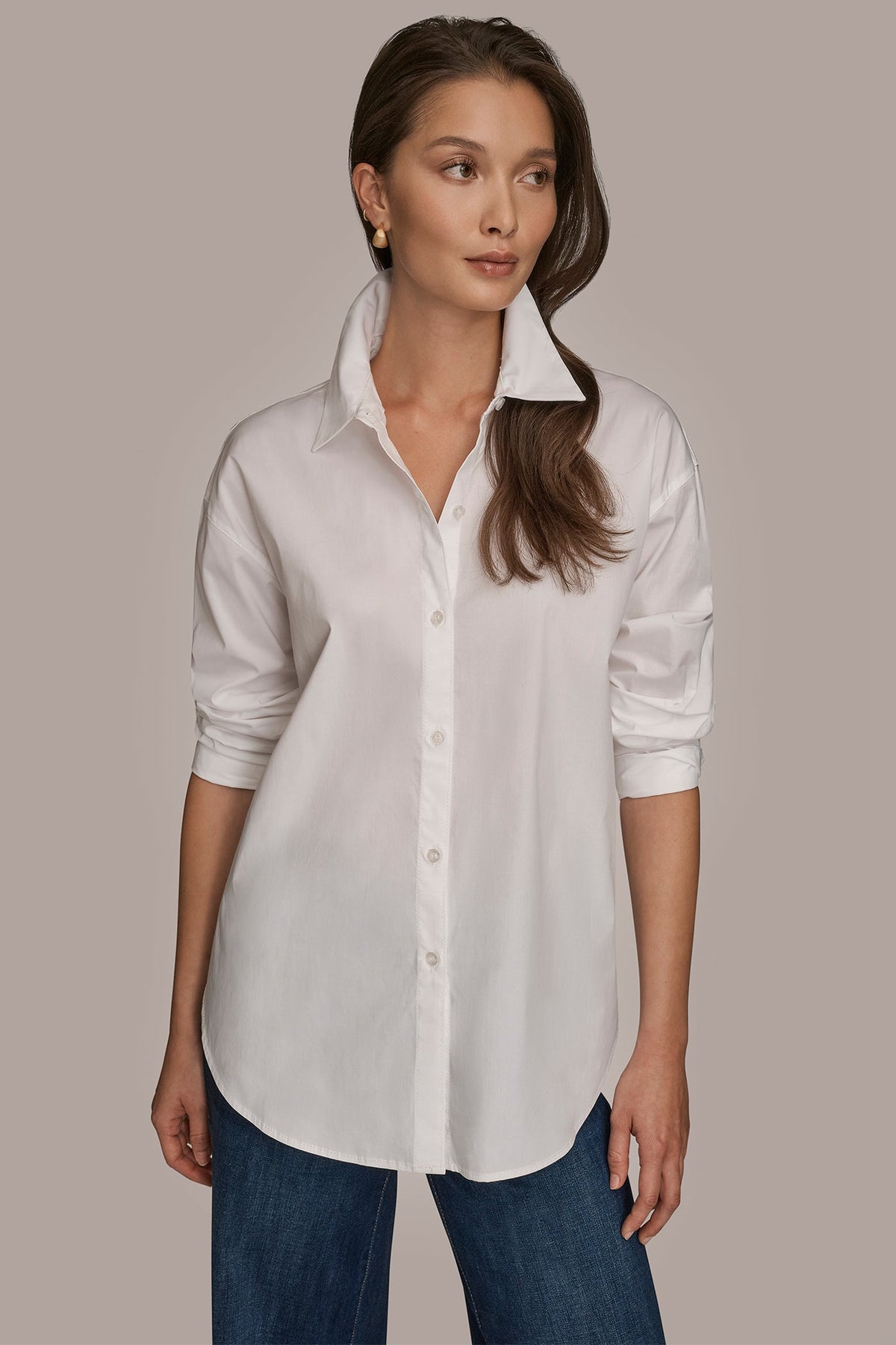 Donna Karan COTTON-POPLIN SHIRT