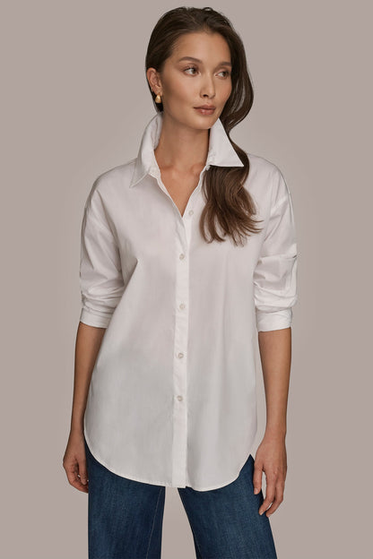 Donna Karan COTTON-POPLIN SHIRT