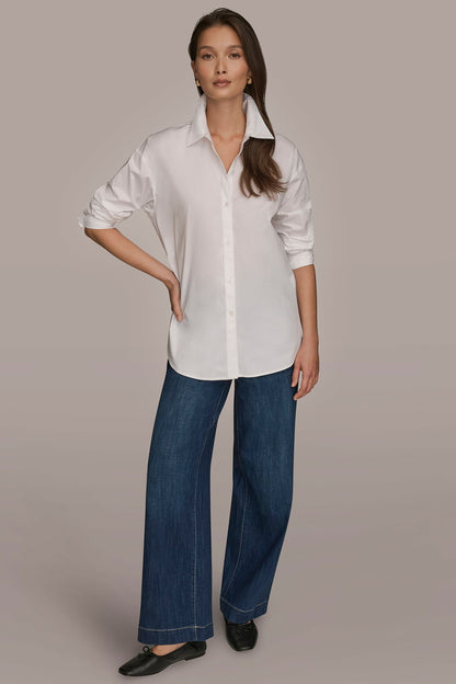 Donna Karan COTTON-POPLIN SHIRT