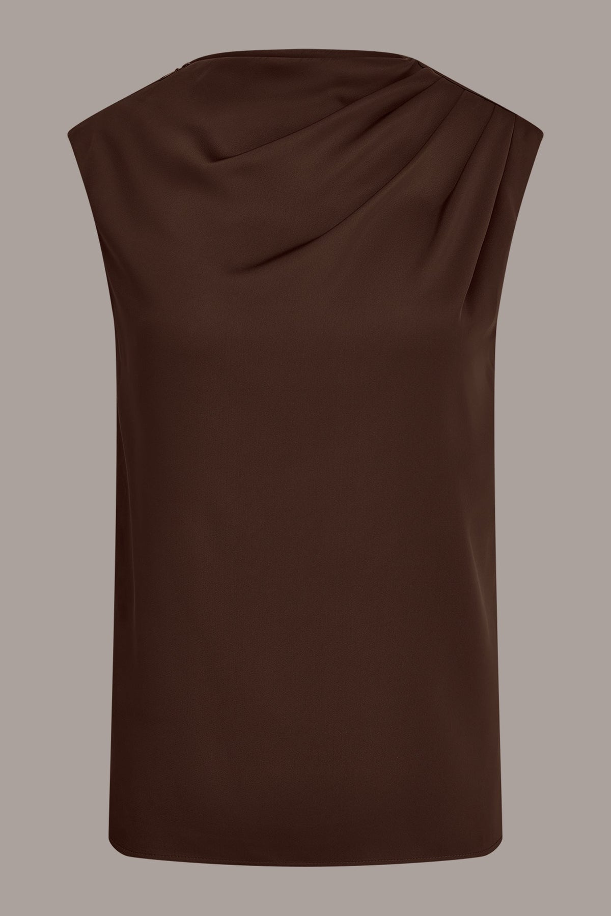 Donna Karan PLEATED SHOULDER BLOUSE