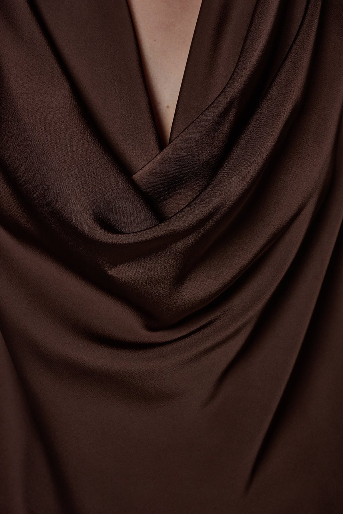 Donna Karan CAP SLEEVE MIXED MEDIA TOP