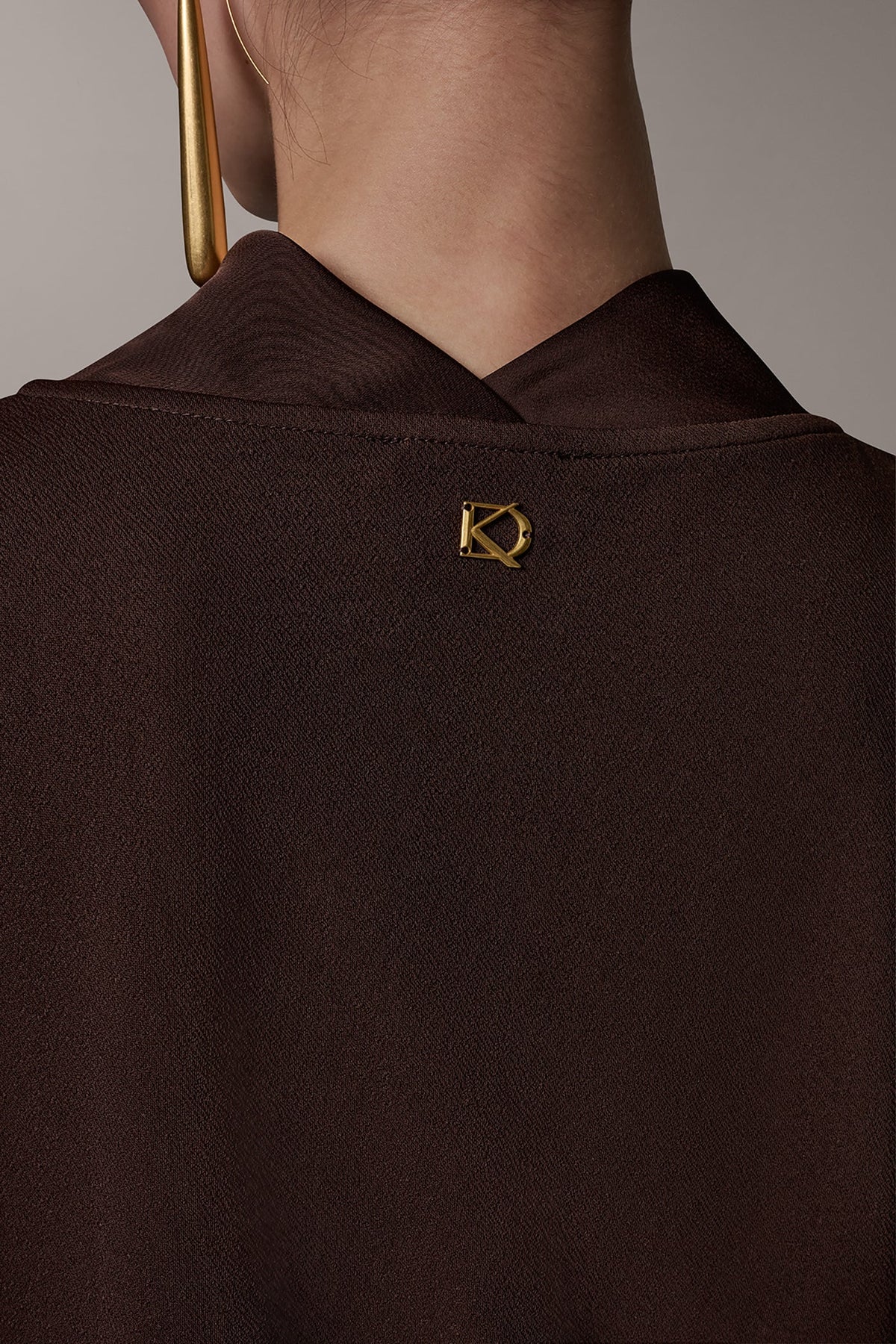 Donna Karan CAP SLEEVE MIXED MEDIA TOP