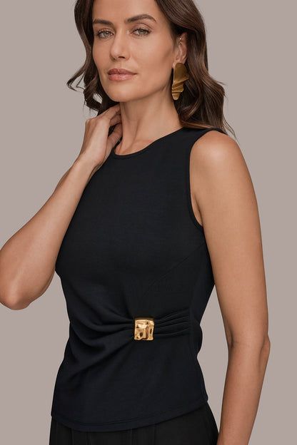 Donna Karan ASYMMETRIC HEM BLOUSE