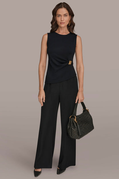 Donna Karan ASYMMETRIC HEM BLOUSE