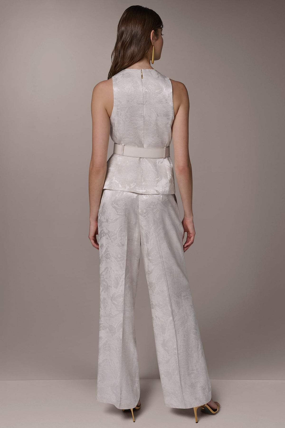 Donna Karan CROPPED CROSSOVER SUIT VEST
