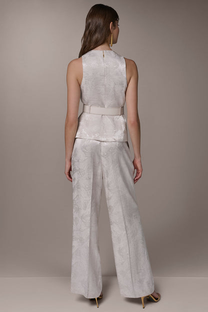 Donna Karan CROPPED CROSSOVER SUIT VEST
