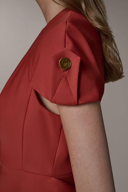 Donna Karan SHORT SLEEVE PEPLUM TOP