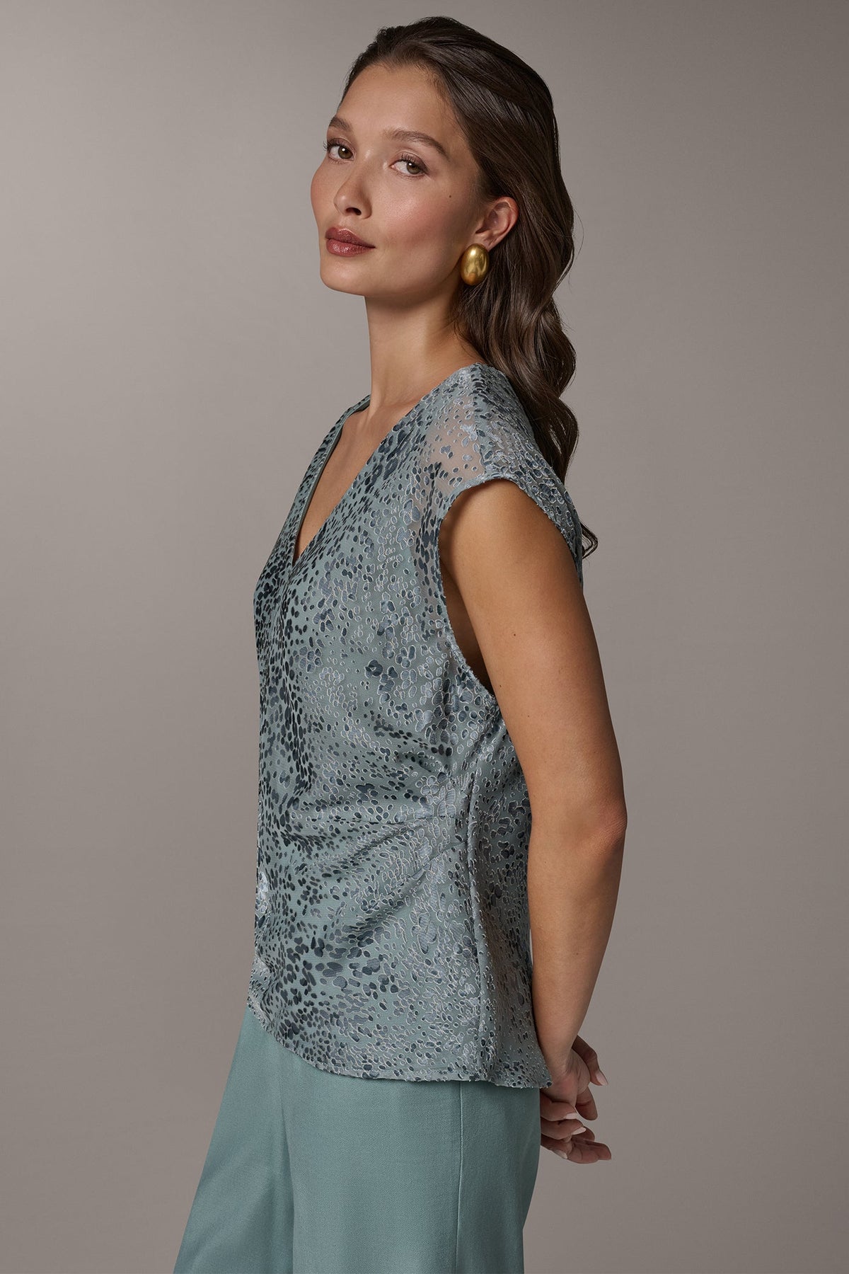 Donna Karan DOT BURNOUT TOP