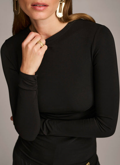 Donna Karan RUCHED DETAIL TOP