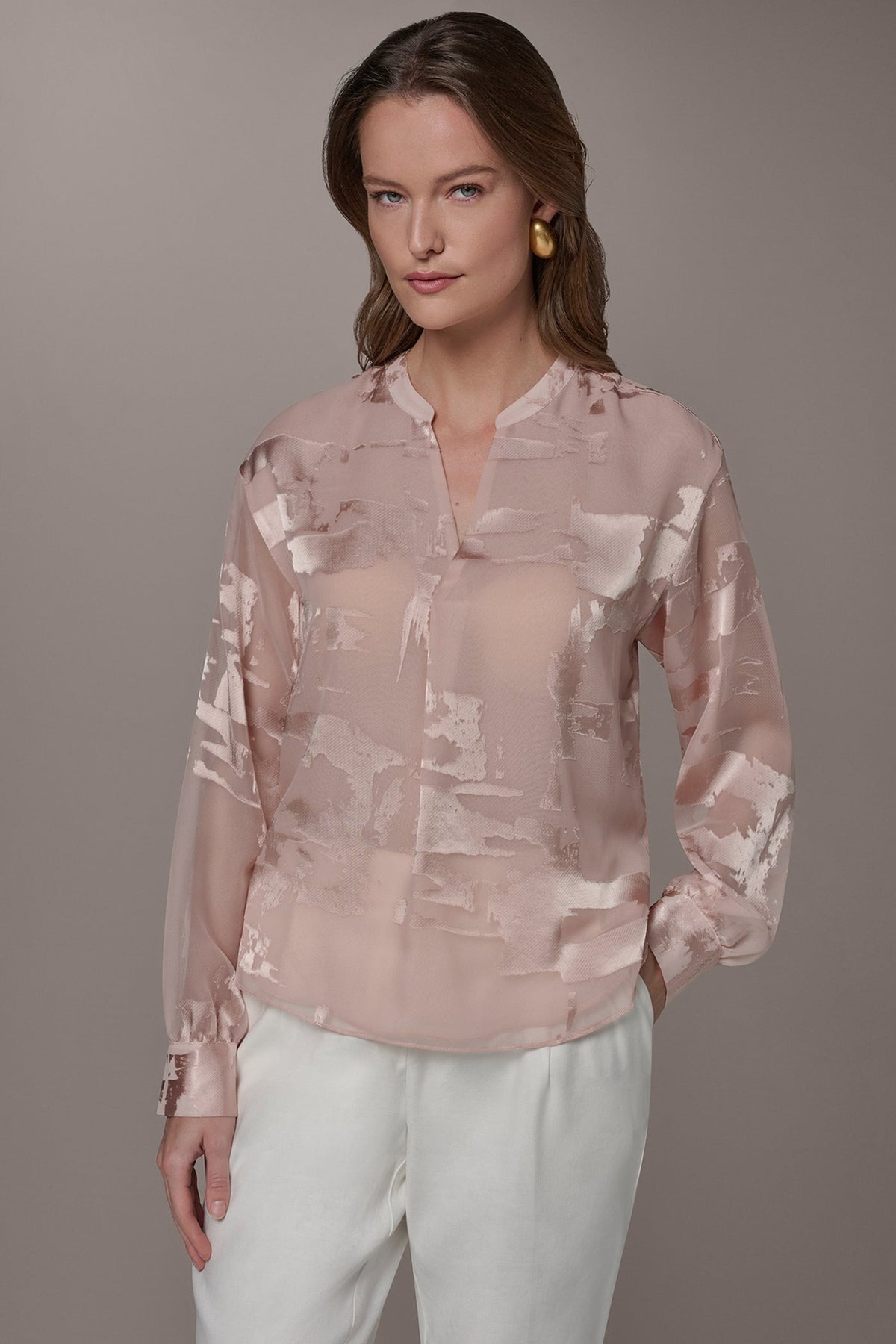 Donna Karan ABSTRACT BURNOUT BLOUSE