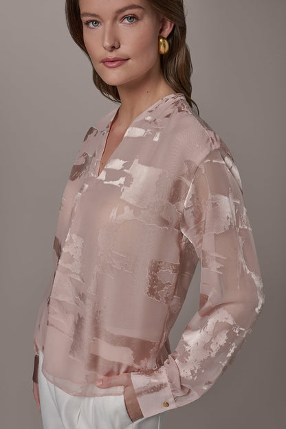 Donna Karan ABSTRACT BURNOUT BLOUSE