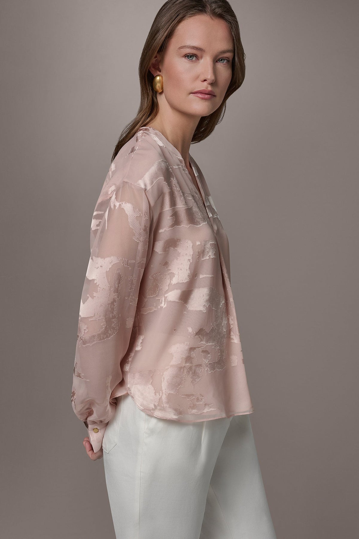 Donna Karan ABSTRACT BURNOUT BLOUSE
