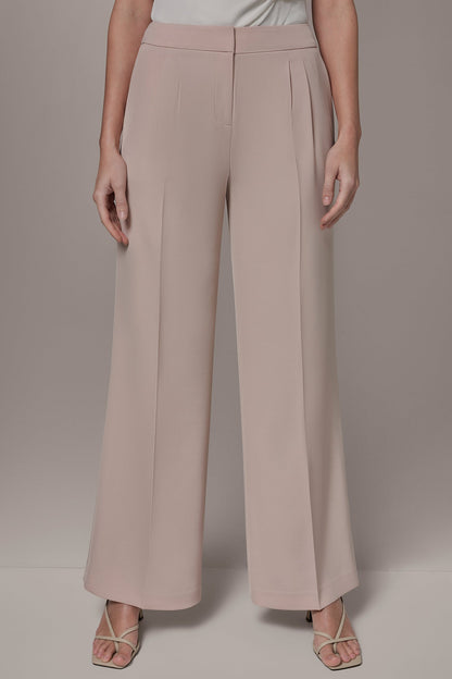 Donna Karan MID-RISE PLEATED WIDE-LEG SUIT PANT