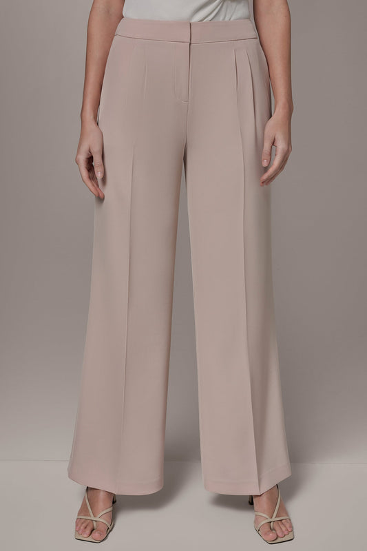Donna Karan MID-RISE PLEATED WIDE-LEG SUIT PANT
