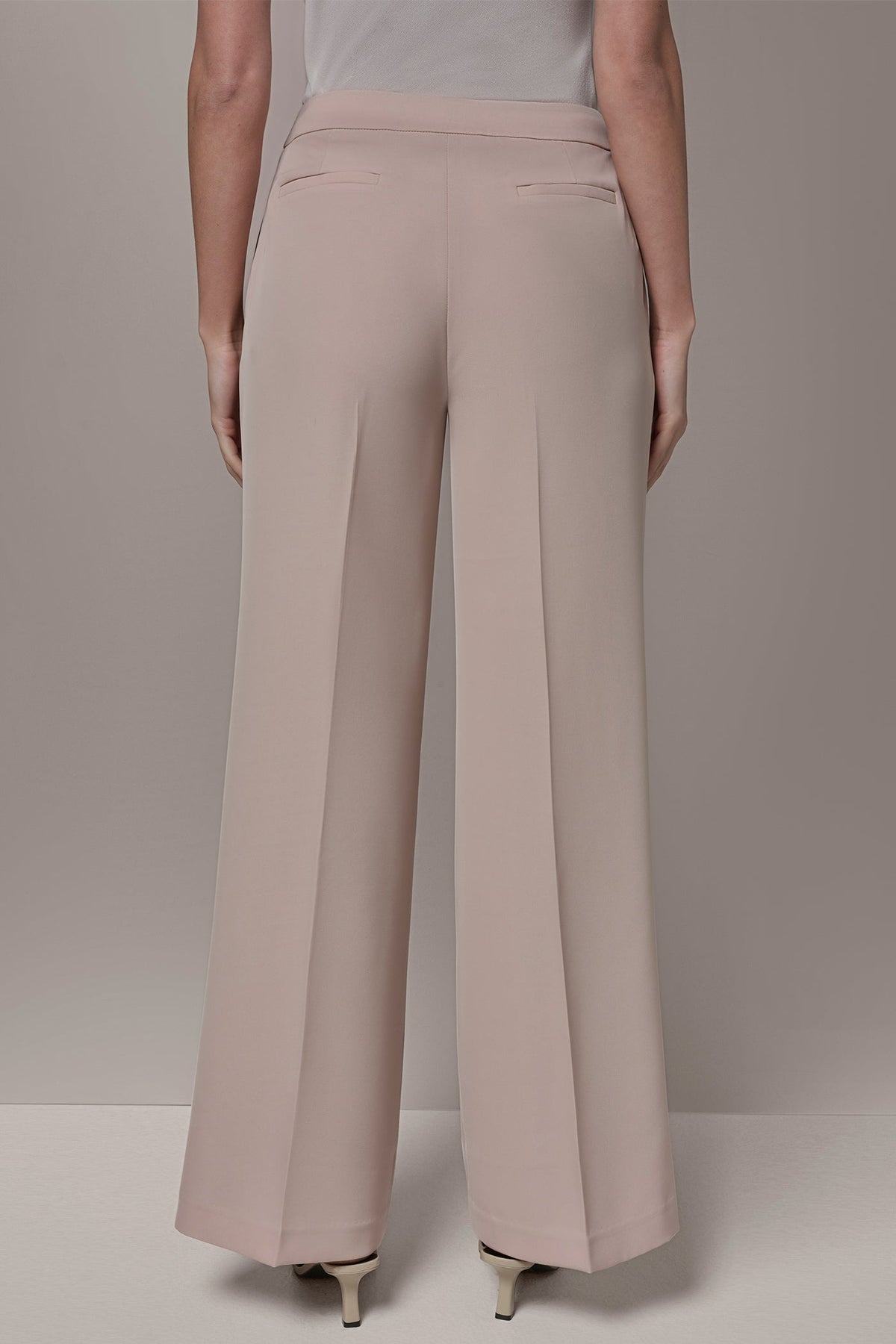 Donna Karan MID-RISE PLEATED WIDE-LEG SUIT PANT