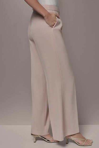 Donna Karan MID-RISE PLEATED WIDE-LEG SUIT PANT