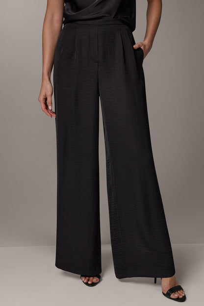 Donna Karan EXTRA HIGH-RISE PLEATED RELAXED PULL-ON PANT