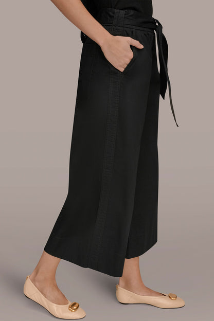 Donna Karan CROPPED MID-RISE WIDE-LEG PANT
