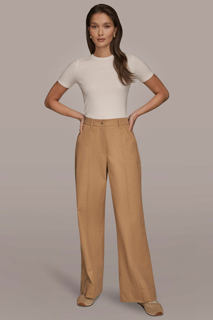 Donna Karan HIGH-RISE PINTUCKED TROUSER