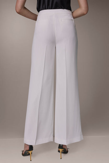 Donna Karan MID-RISE PINSTRIPE WIDE-LEG SUIT PANT