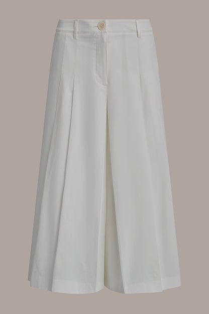 Donna Karan EXTRA HIGH-RISE COTTON-SATEEN PLEATED WIDE-LEG PANT