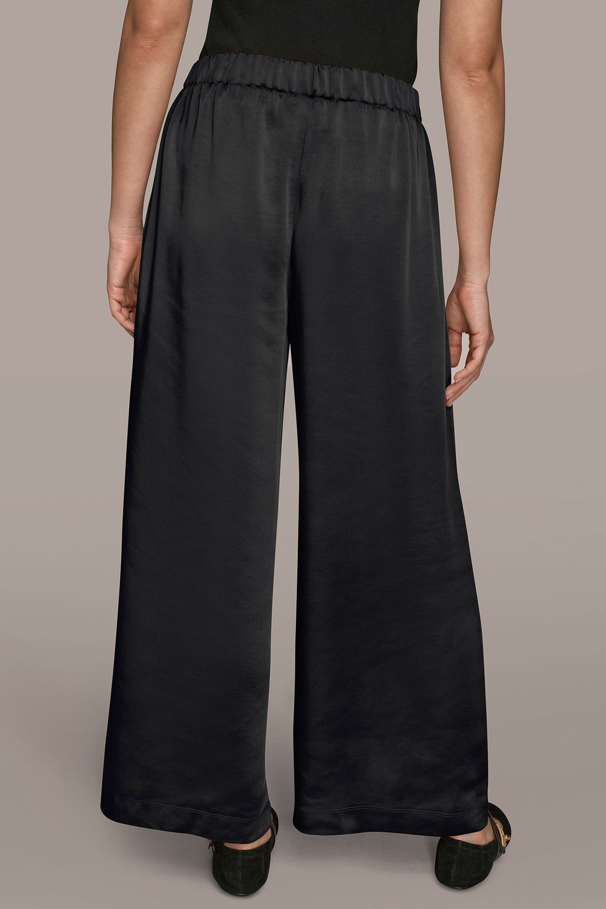 Donna Karan SATIN MID-RISE RELAXED PANT