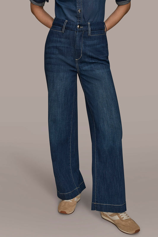 Donna Karan THE DONNA HIGH-RISE WIDE-LEG JEAN