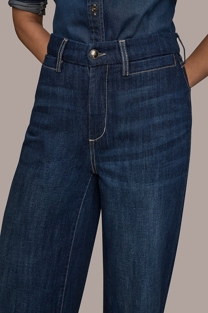 Donna Karan THE DONNA HIGH-RISE WIDE-LEG JEAN