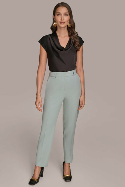 Donna Karan HIGH-RISE STRAIGHT-LEG PANT