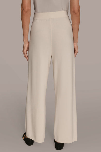 Donna Karan HIGH-RISE WIDE-LEG SWEATER ANKLE PANT