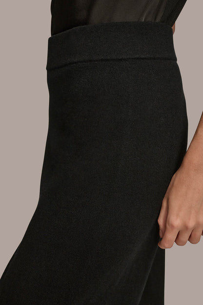 Donna Karan HIGH-RISE WIDE-LEG SWEATER ANKLE PANT