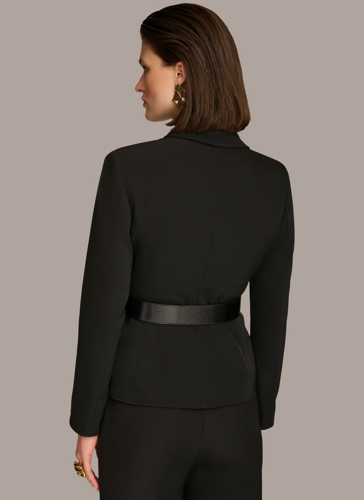 Donna Karan BELTED BLAZER