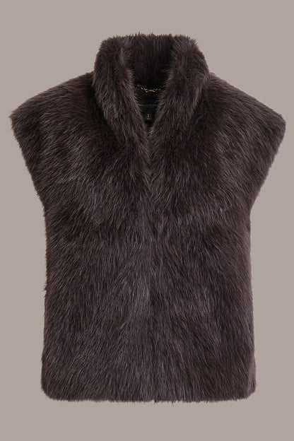 Donna Karan FAUX FUR VEST