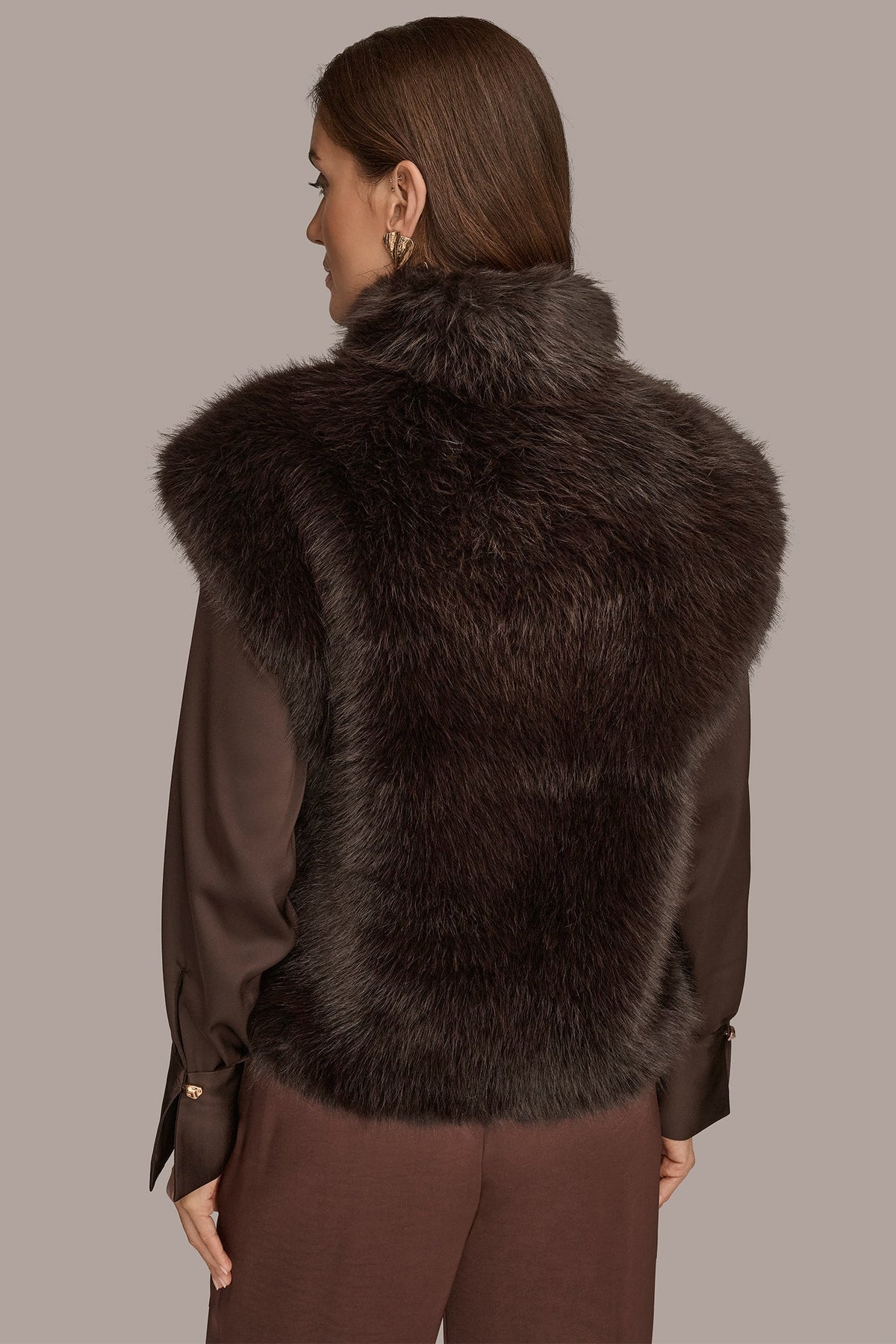 Donna Karan FAUX FUR VEST