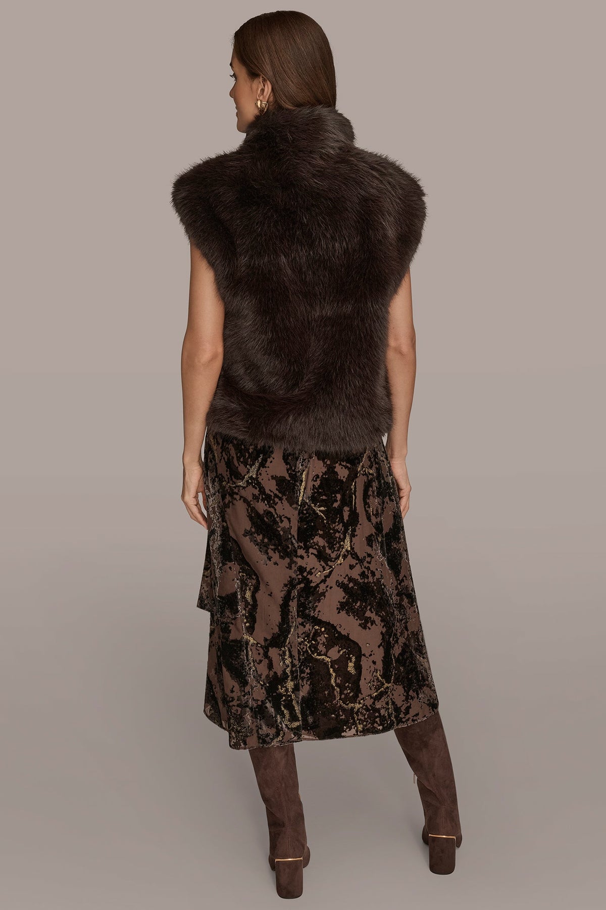 Donna Karan FAUX FUR VEST