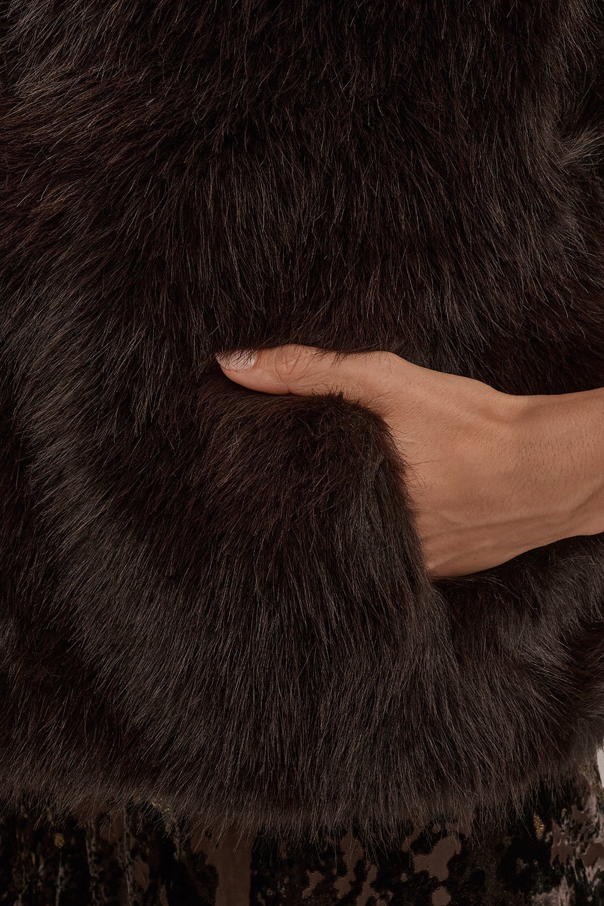 Donna Karan FAUX FUR VEST